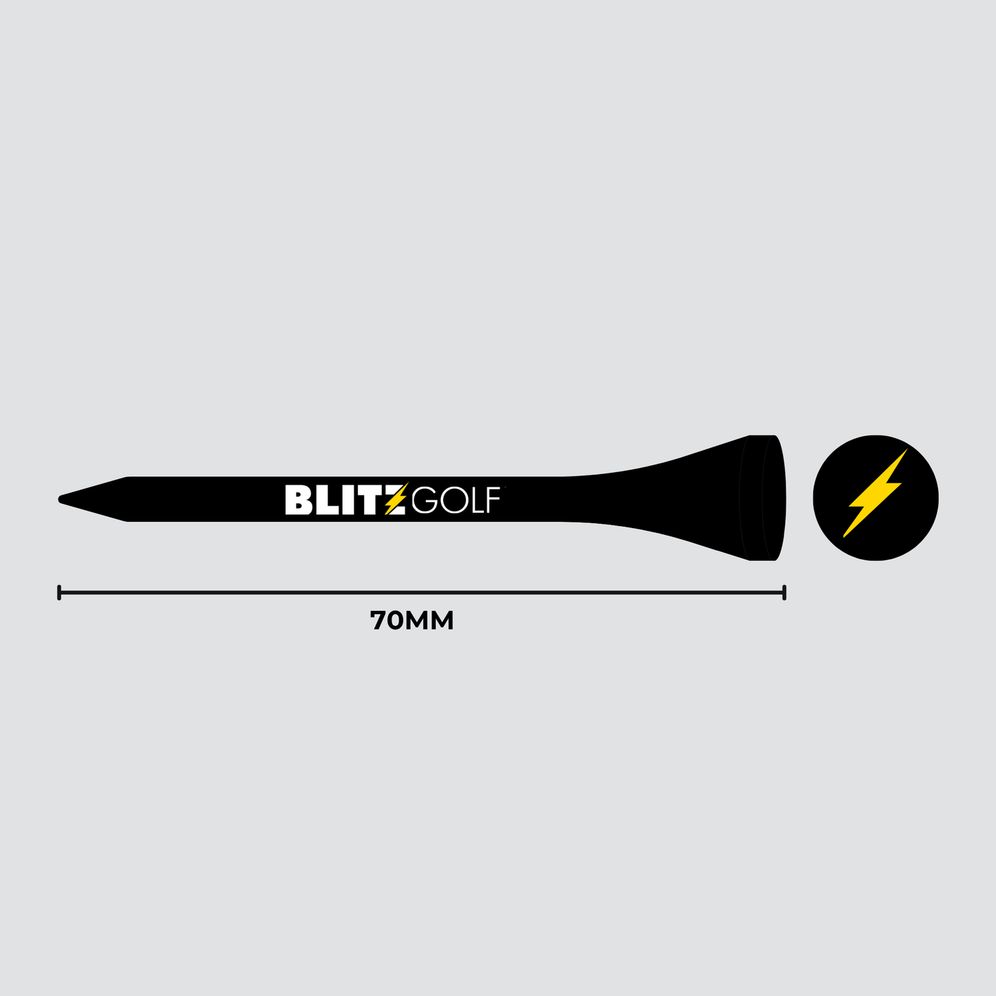 20 x 70mm Bamboo Golf Tees - Blitz Golf