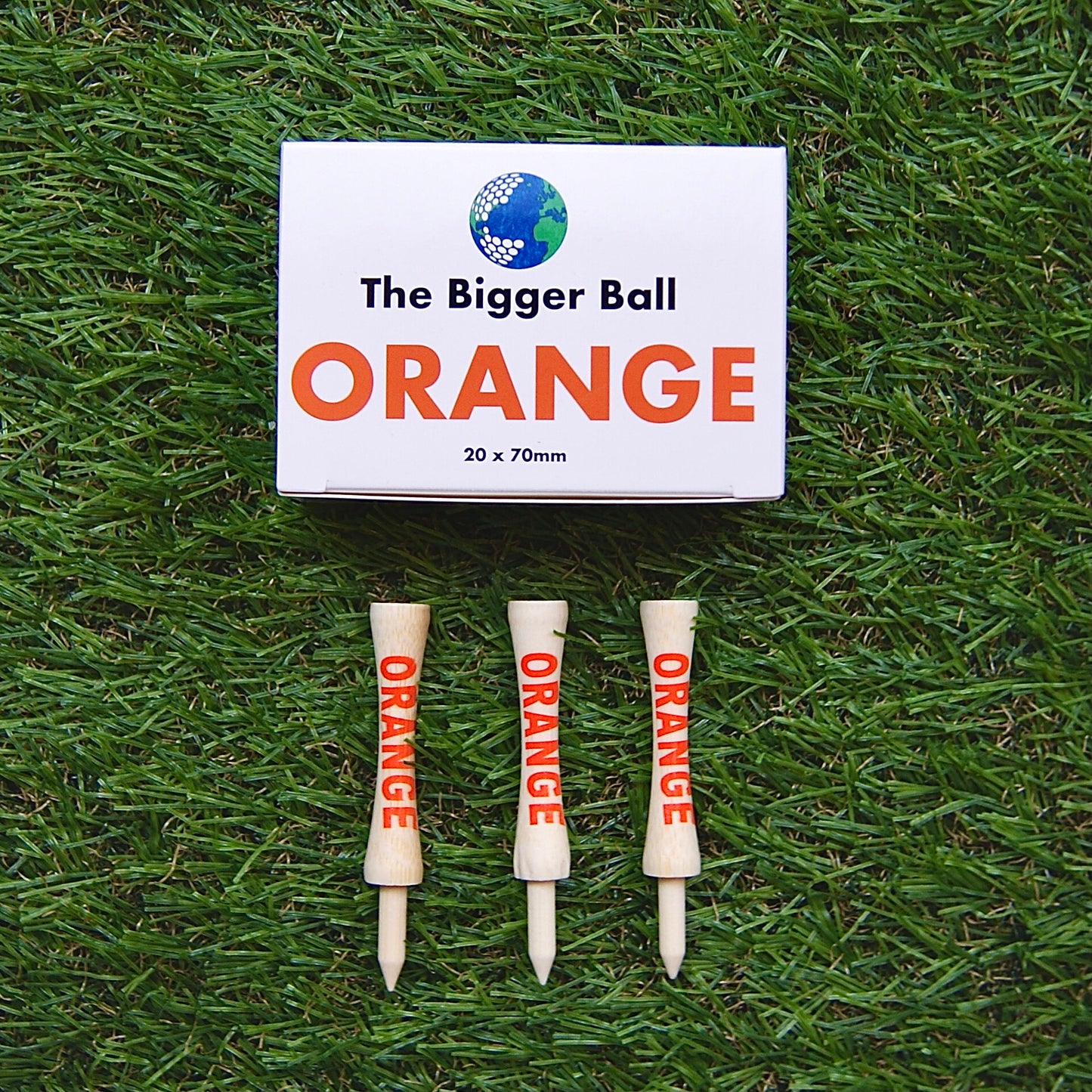 Orange Bamboo golf tees