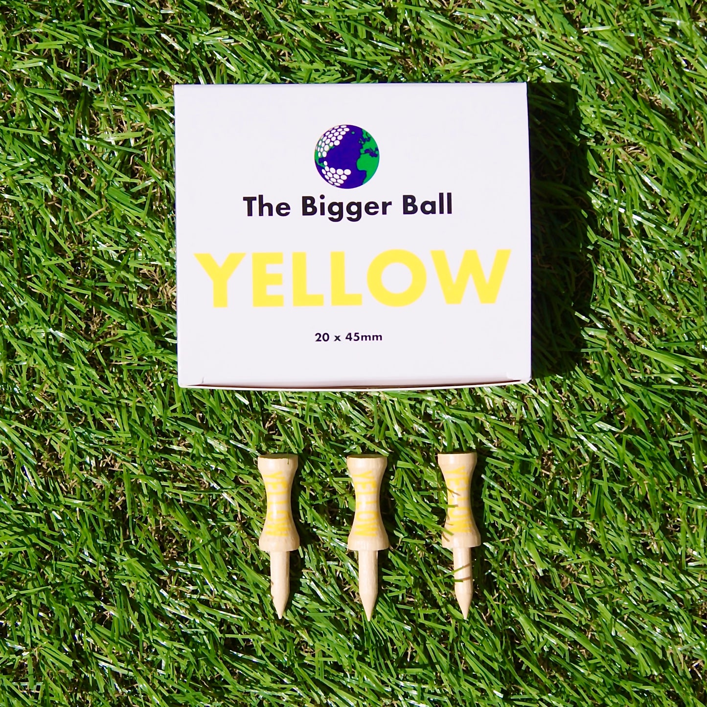 yellow golf tees