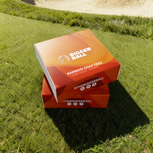 Premium Bamboo ORANGE Castle Golf Tees 70mm | 20 Per Box