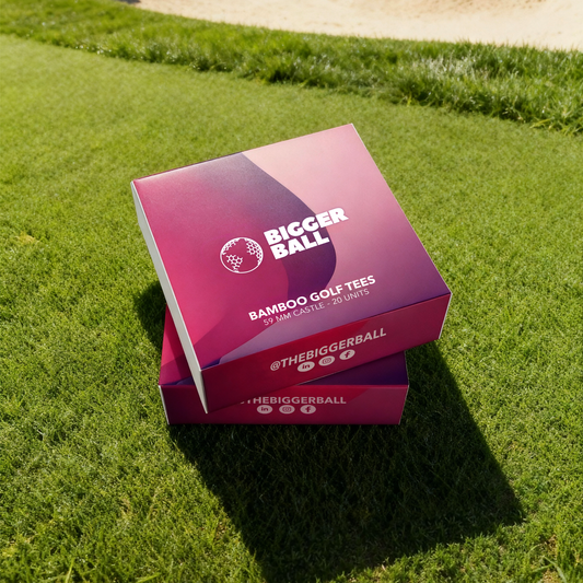 Premium Bamboo PINK Castle Golf Tees 59mm | 20 Per Box