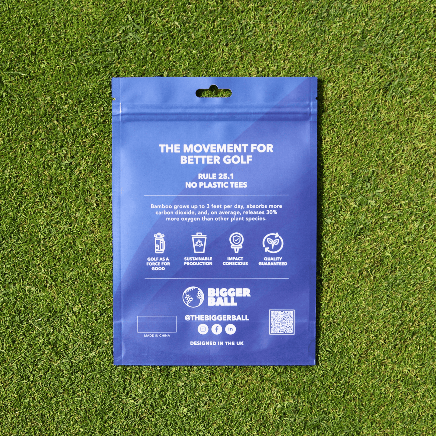 BLUE (39mm) Bamboo Castle Golf Tees