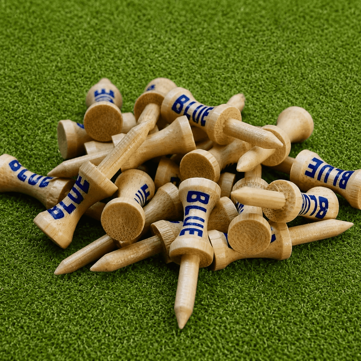BLUE (39mm) Bamboo Castle Golf Tees