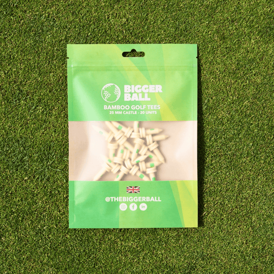 GREEN (25mm) Bamboo Castle Golf Tees