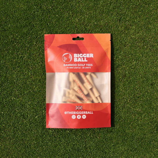 Bamboo ORANGE Castle Golf Tees 70mm