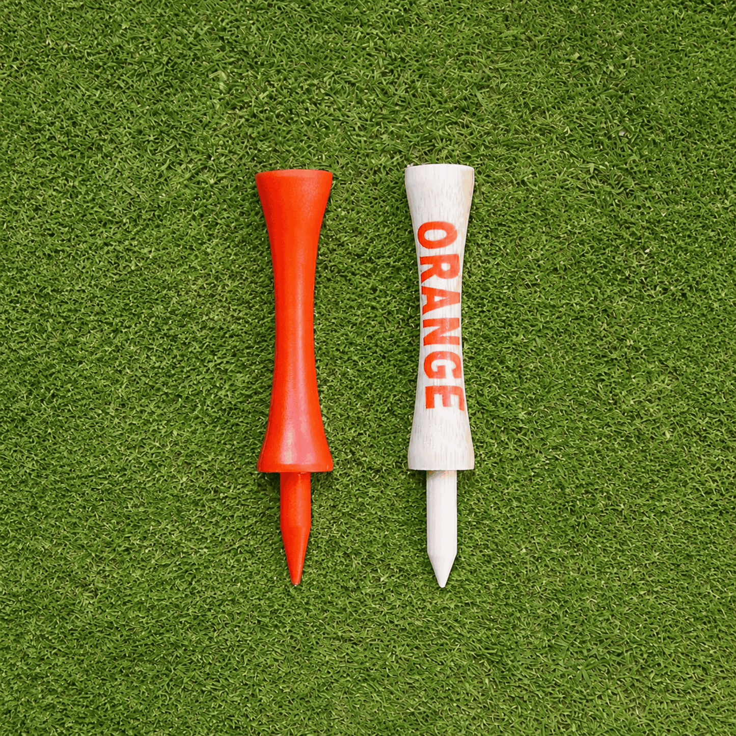 Bamboo ORANGE Castle Golf Tees 70mm