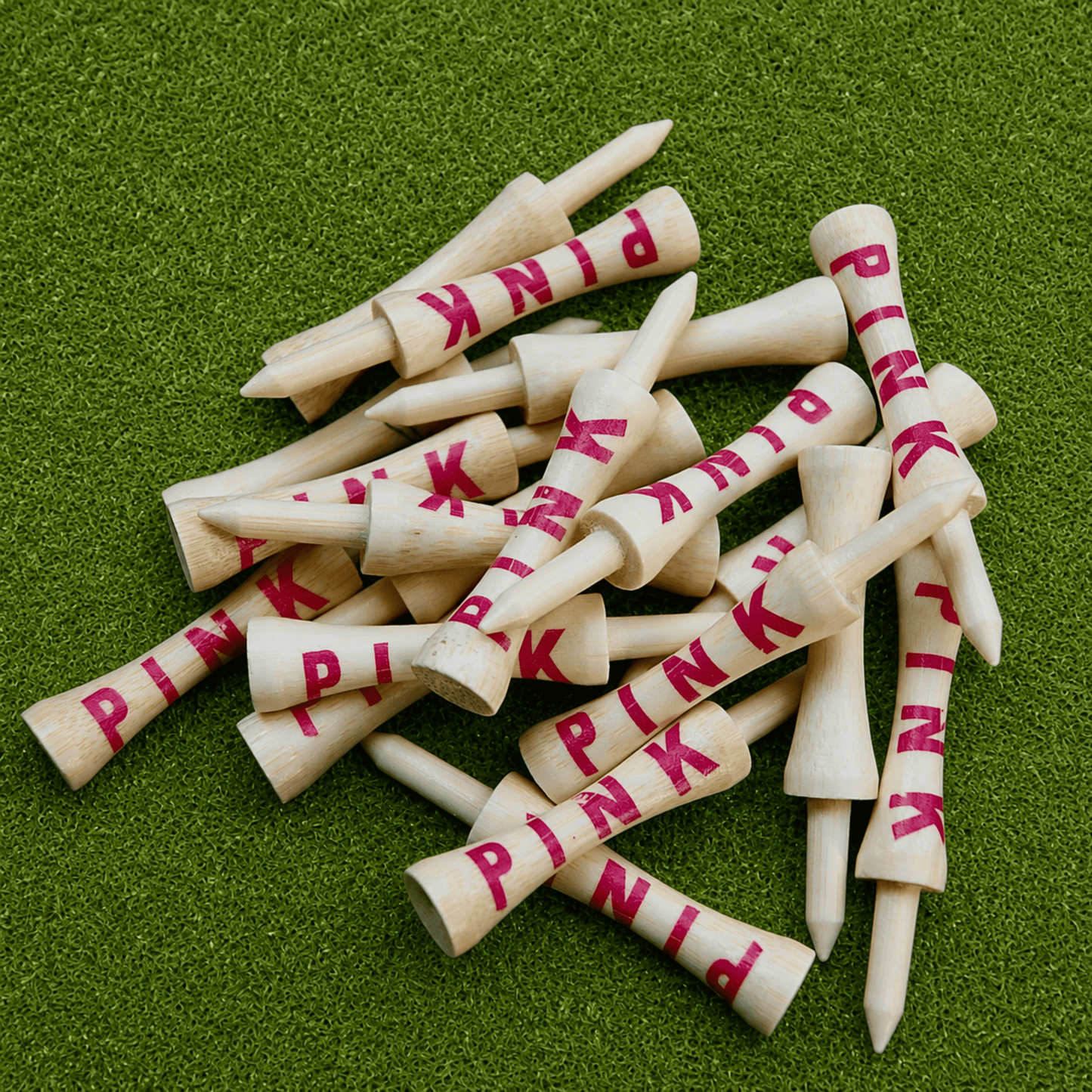 Bamboo PINK Castle Golf Tees 59mm
