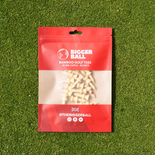 RED (32mm) Bamboo Castle Golf Tees