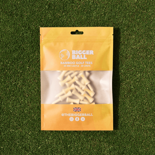 YELLOW (45mm) Bamboo Castle Golf Tees