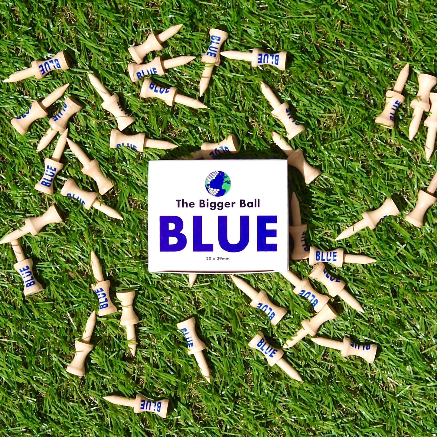 blue golf tees