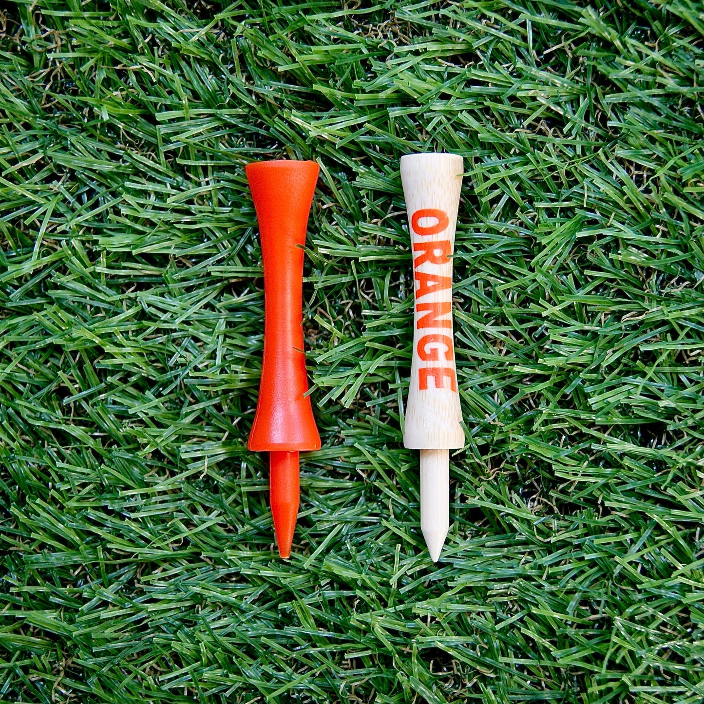 orange Bamboo golf tees