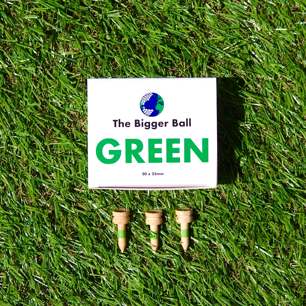 green golf tees