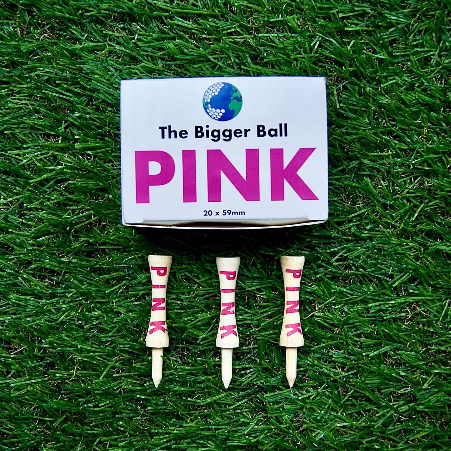Pink golf tees